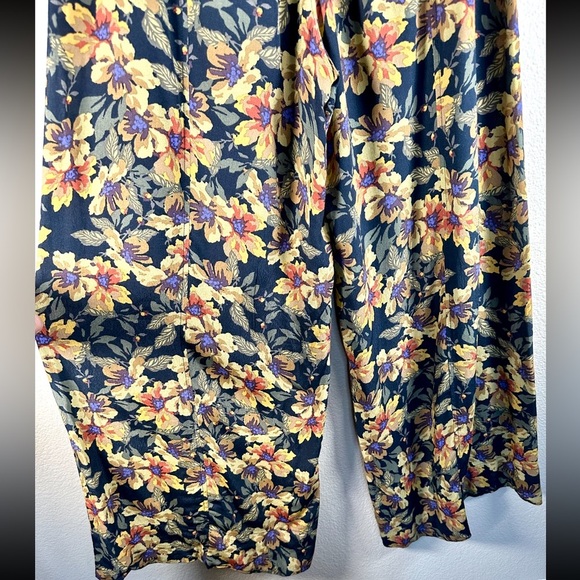 Free People Love Letter Palazzo Wide Leg Floral Print Pant - Picture 9 of 13